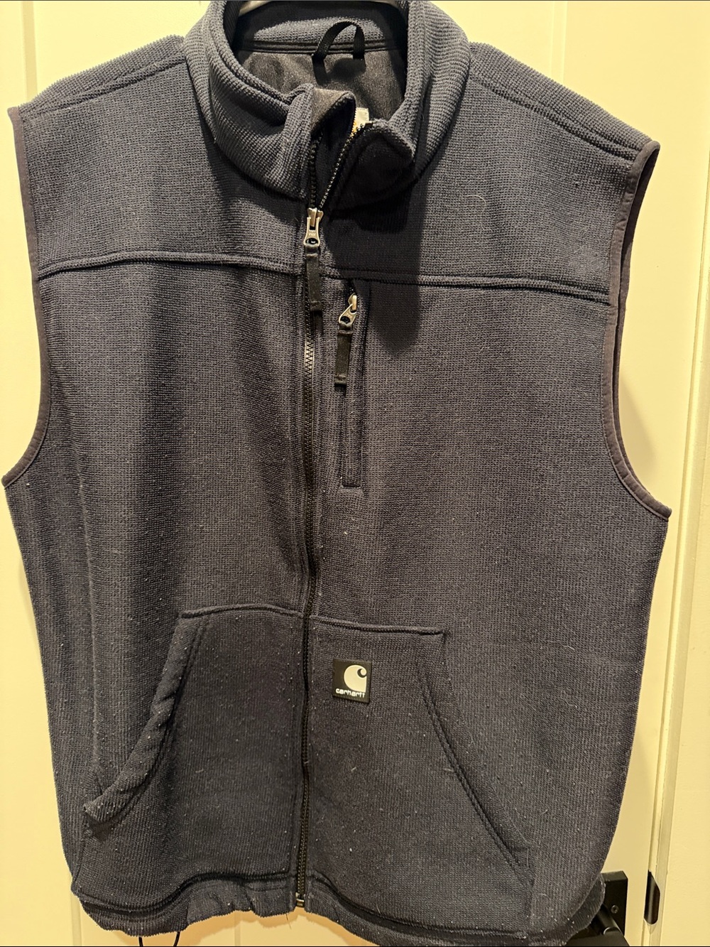 Carhartt Men’s Dark Navy Full-Zip Fleece Vest